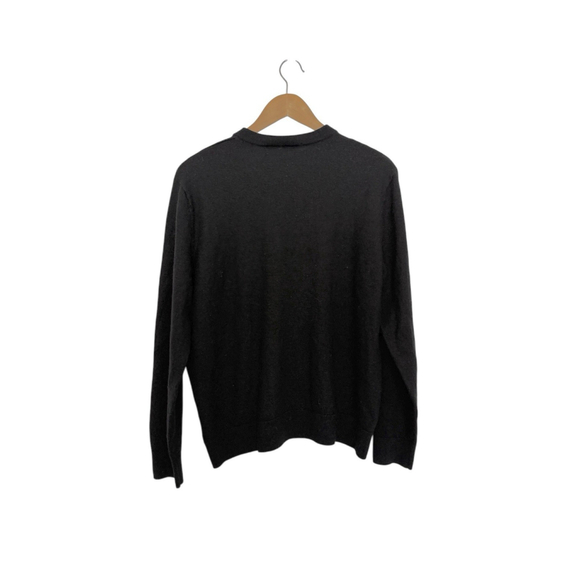 Armani Exchange AX Cashmere Wool Blend V-neck Sweater XXL Black Luxury Classic - Picture 3 of 9